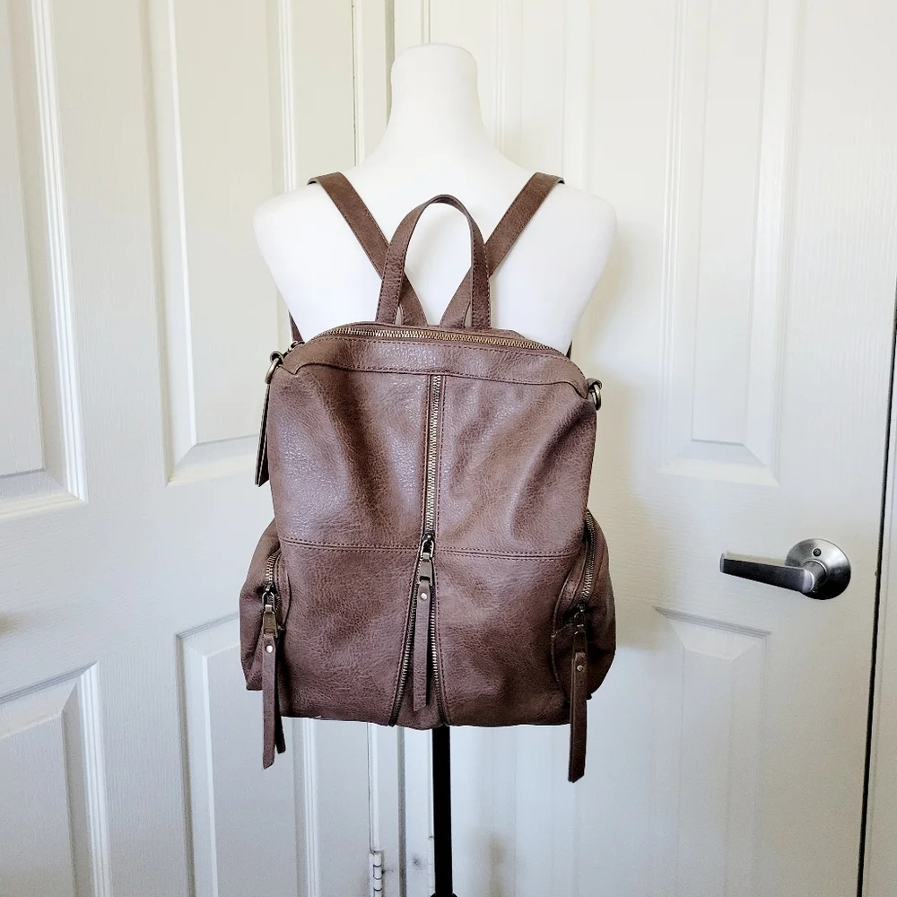 ✨️HP✨️MMS Design Studio | Women's Brown Vegan Leather Backpack (OS) - Picture 12 of 15